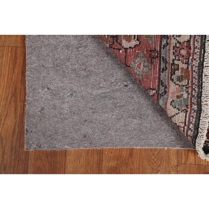 Hand Knotted Oriental 100% Wool Carpet Traditional Geometric Red Hamedan Runner Rug - 10' 2'' X 3' 2''