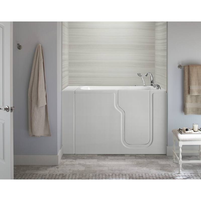 Ella Standard Acrylic Hydro Massage Walk in Tub 30"x52", 5 Piece Faucet