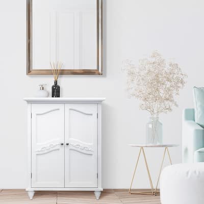 Teamson Home Versailles Freestanding Two-Door Floor Accent Cabinet