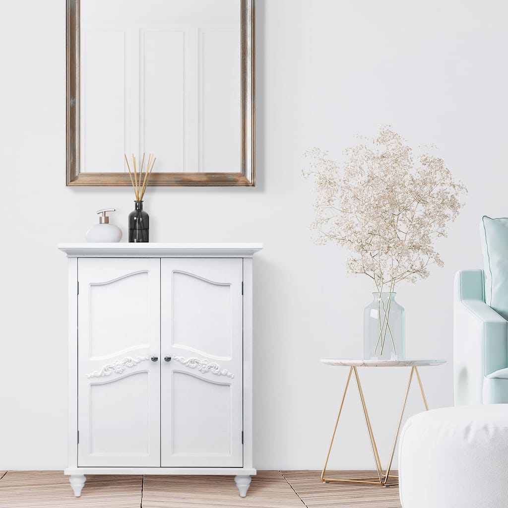 Teamson Home Versailles Freestanding Two-Door Floor Accent Cabinet