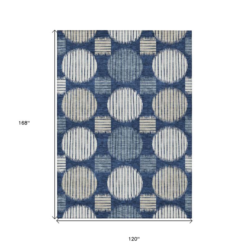 HomeRoots Geometric Transitional Rectangle Outdoor Rug