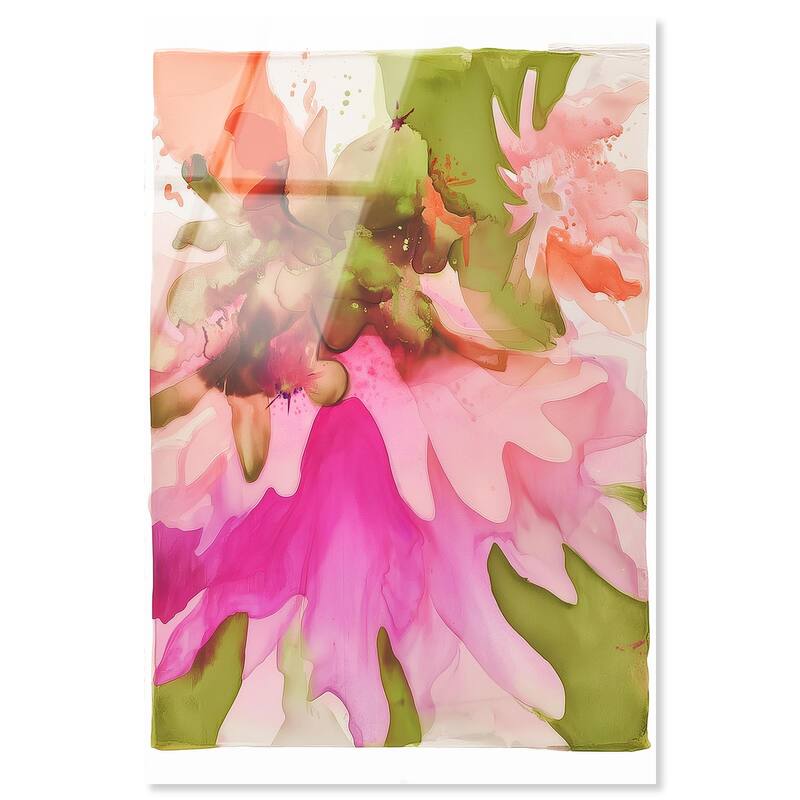 Vibrant Fluidity Floral I Acrylic by Art Remedy, Ready to Hang - 16" x 24"