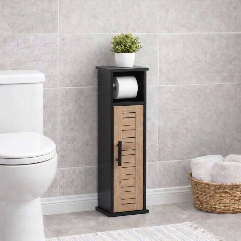 Toilet Paper Storage Cabinet with Dispenser Toilet Organizer - 7.2'L x 7.2"W x 29.9"H