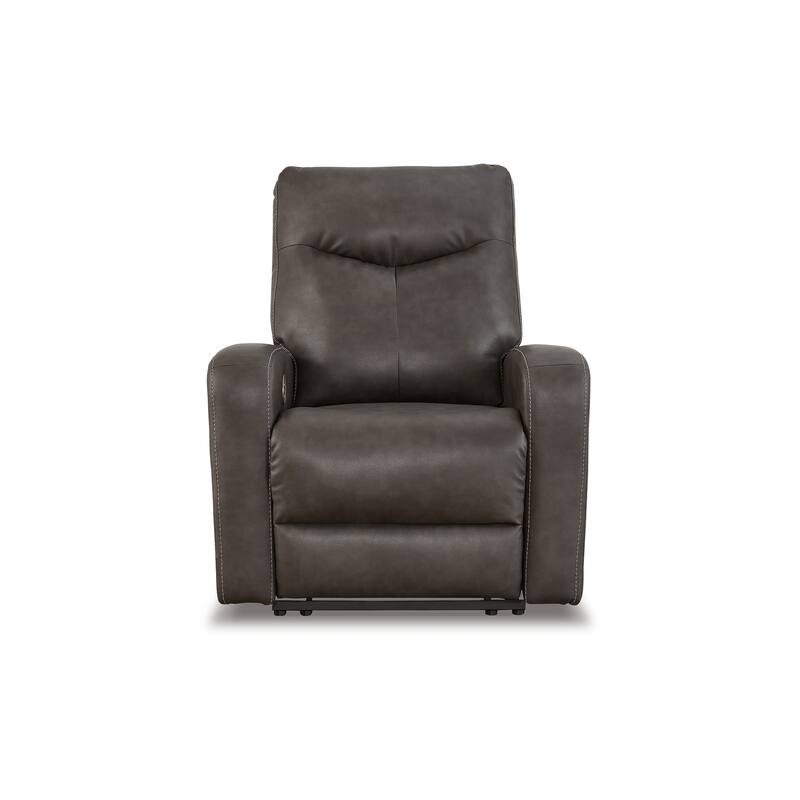 Aji 41 Inch Chair, Power Recliner with Adjustable Headrest, Quarry Gray