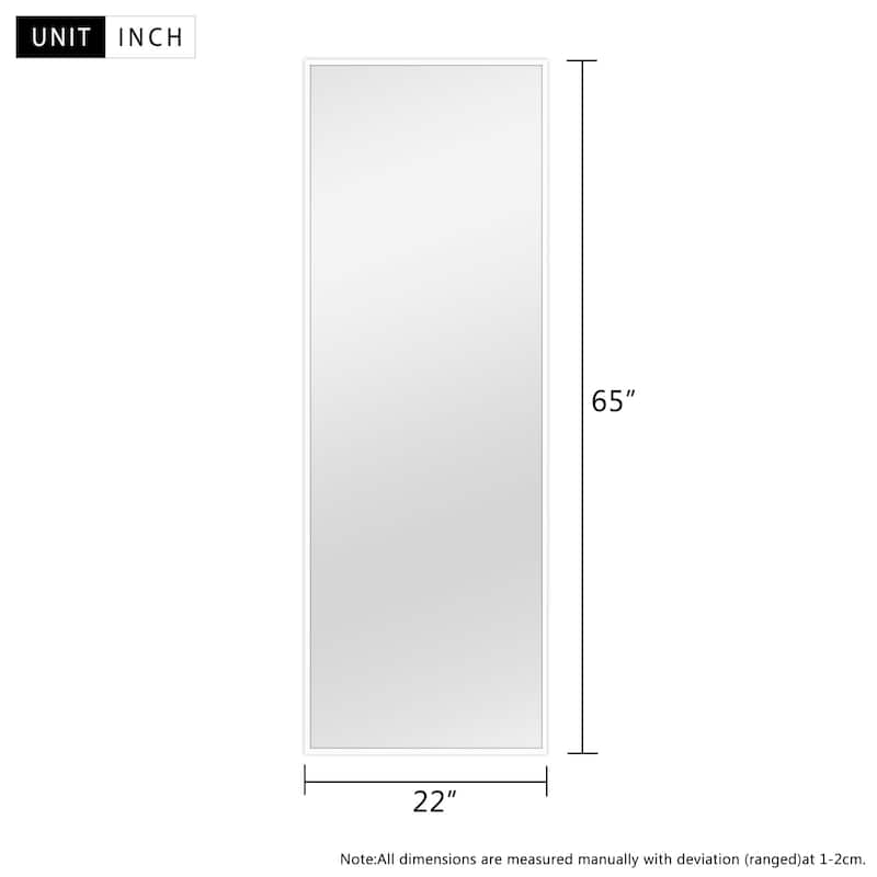 Dovelina Modern Full Length Floor Mirror - Freestanding Vanity Mirror for Bathroom or Living Space