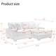 preview thumbnail 77 of 137, Oversized Modular Sectional Sofa Set with Pillows for Living Room