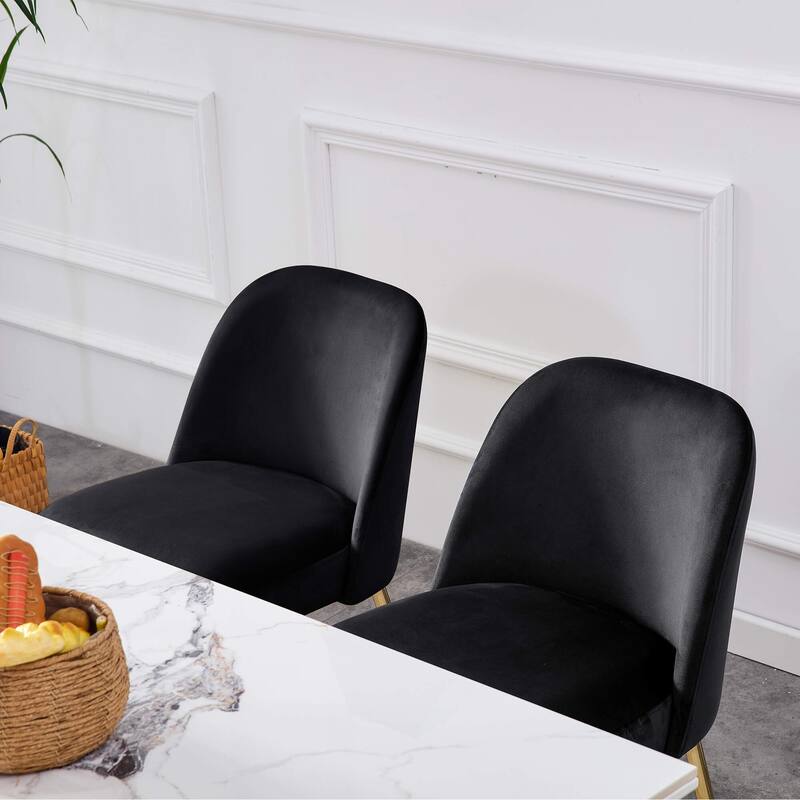 Ivinta Upholstered Dining Chair Sets of 2, Mid Century Modern Side Chairs with Spring