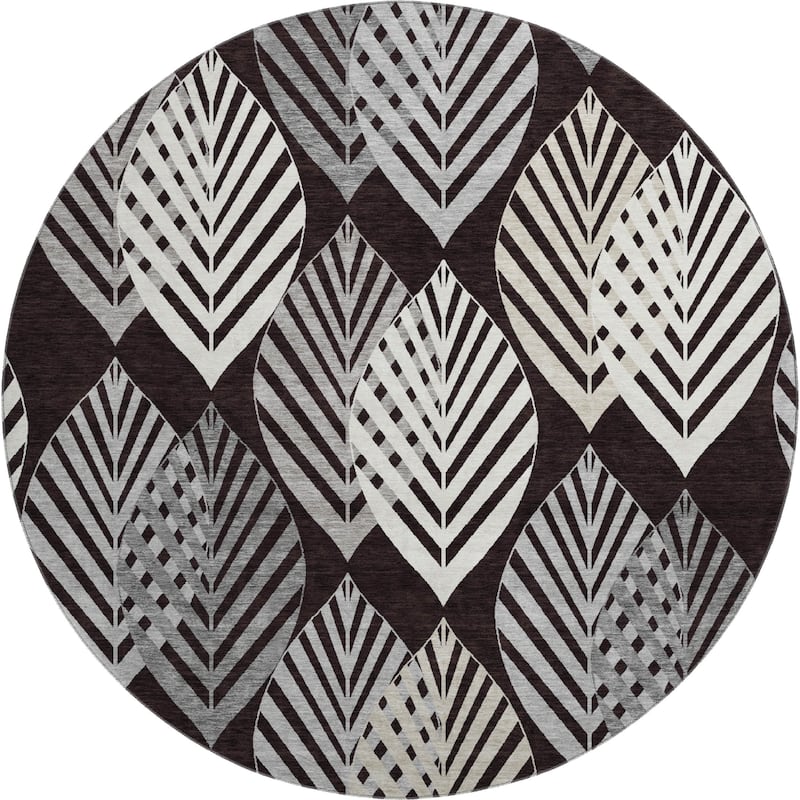Premium Washable Super Soft Farmhouse Leaves Mayfield Rug