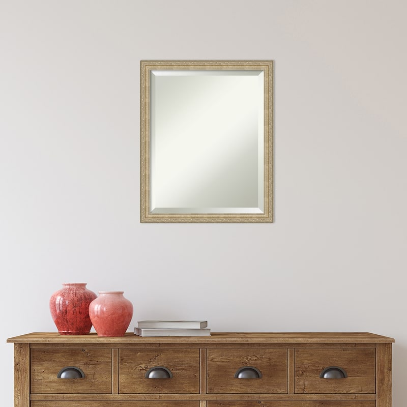 Beveled Bathroom Wall Mirror - Paris Champagne Frame - Paris Champagne