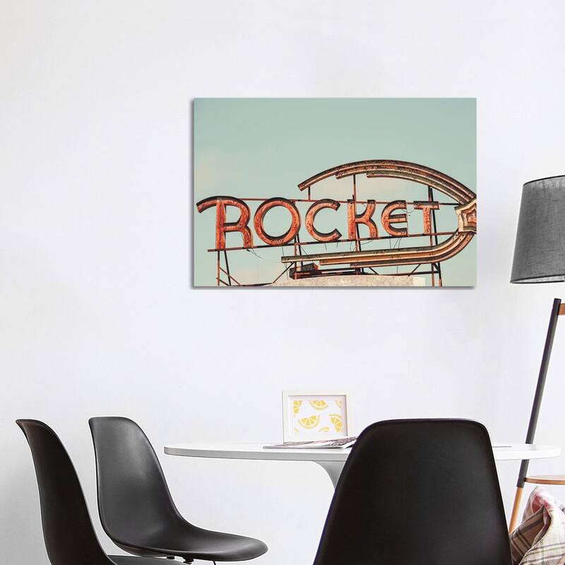 iCanvas "Rocket Oil Vintage Sign Photography" by Ann Hudec Canvas Print - 26x40x1.5