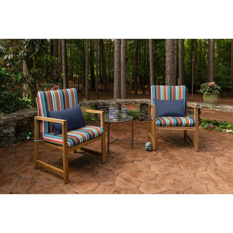 Sunbrella Solid Fabric 1-Piece Indoor/Outdoor Lumbar Pillow, 19"W x 12"L