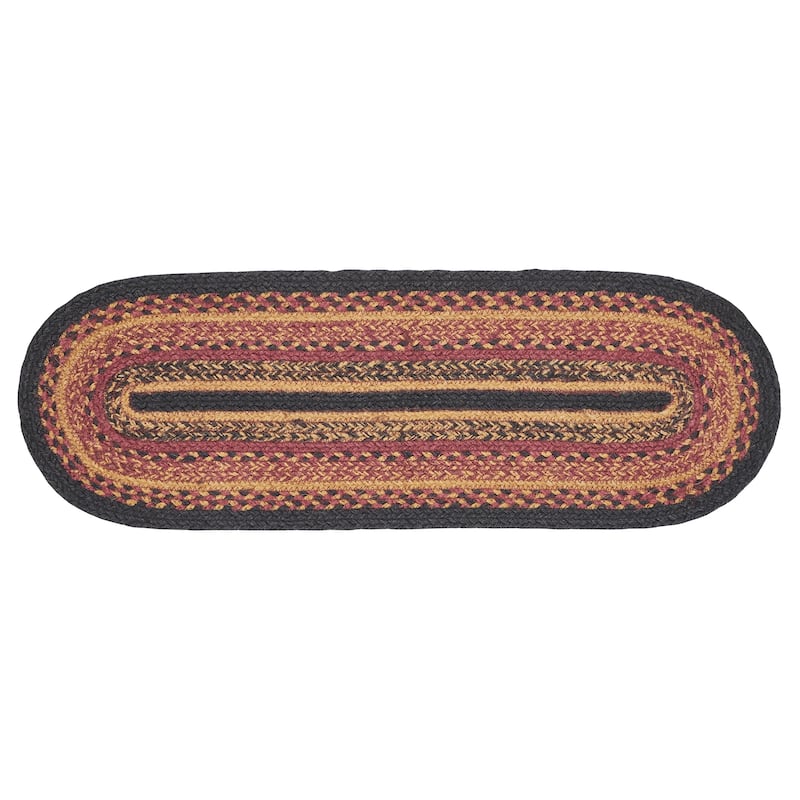Heritage Farms Jute Stair Tread Oval Latex 8.5x27
