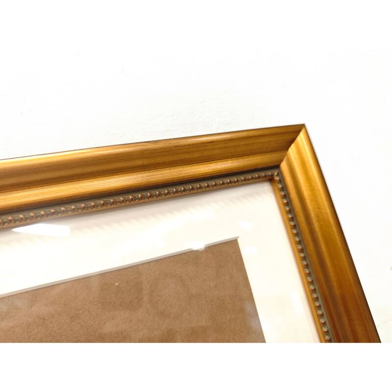 Solid Wood Picture Frame - Replaceable Canvas Art Frame with Organic Glass, Elegant Framed Wall Decor for Living Room