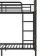 preview thumbnail 11 of 12, Quad Bunk Bed for 4 Kids, L-shape Metal Frame Twin Size Bunk Bed, Detachable Triple Bunk Bed, Separable Into 3 Twin Beds, Black