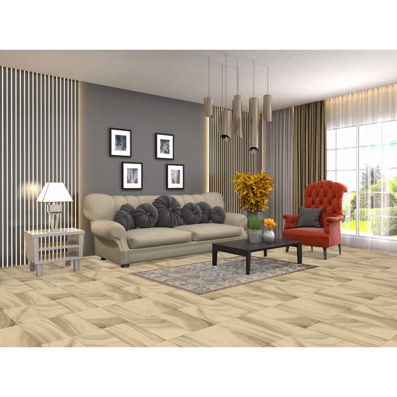 All-Over Oushak Indian Accent Rug Handmade Wool Carpet - 3'3"x 5'5"