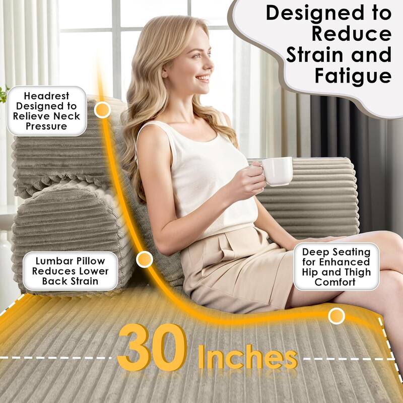 Convertible Sleeper Sofa Bed, 78.5" Corduroy Foldable Loveseat Sofa, King Size Floor Mattress Couch, No Assembly Required