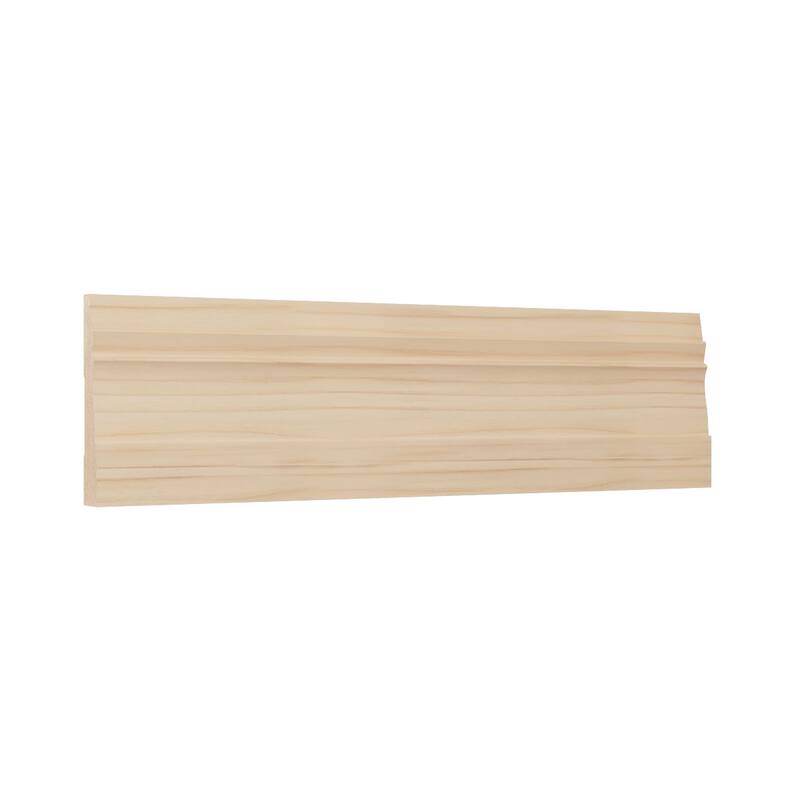 WM631 9/16-in D x 3-1/4-in W x 96-in L Americraft Solid Hardwood Stain Grade Colonial Base Moulding