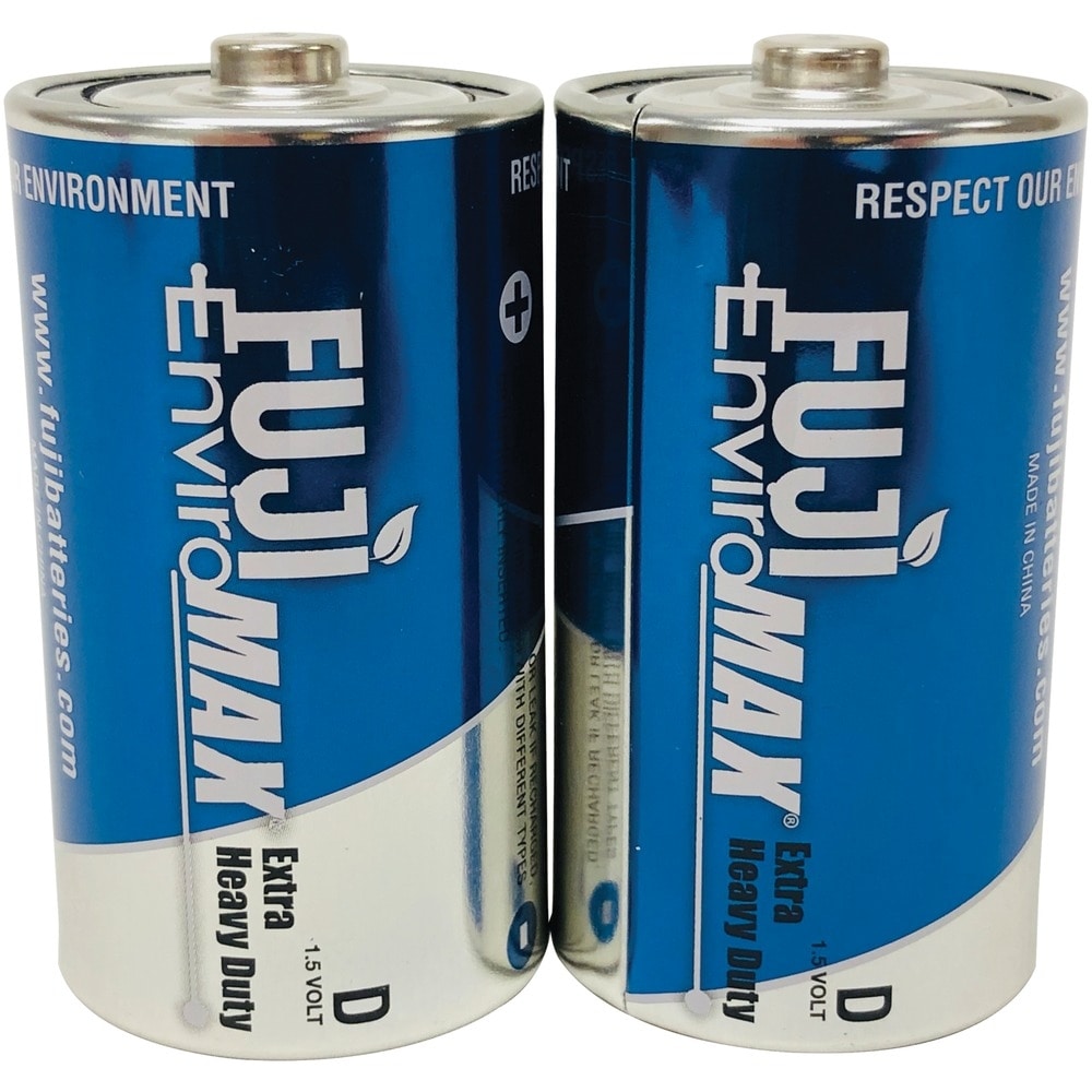 Fuji Batteries 3100BP2 EnviroMax D Extra Heavy-Duty Batteries, 2 pk