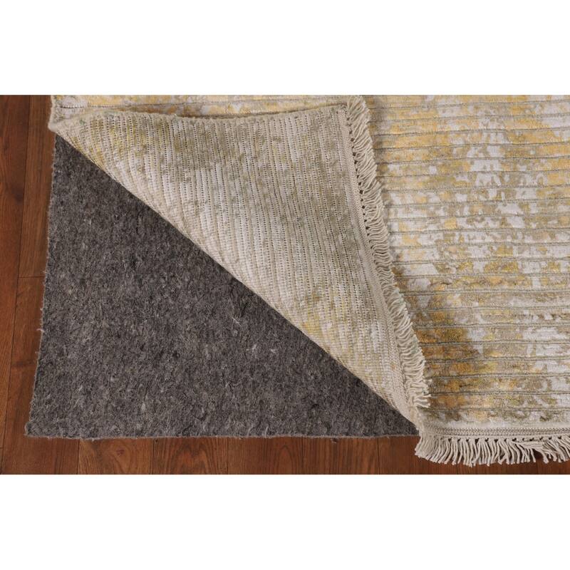 All-Over Abstract Oriental Area Rug Hand-Knotted Wool Carpet - 5'7" x 7'8"