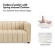 preview thumbnail 57 of 81, HULALA HOME Olinto Modern 83''W Genuine Leather Tufted Couch Sofa with Channel Back and Solid Wood Legs