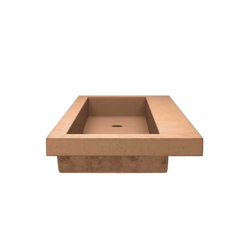 Trough 48-inch NativeStone Drop-in Double Bathroom Sink - 48" x 19" x 5"