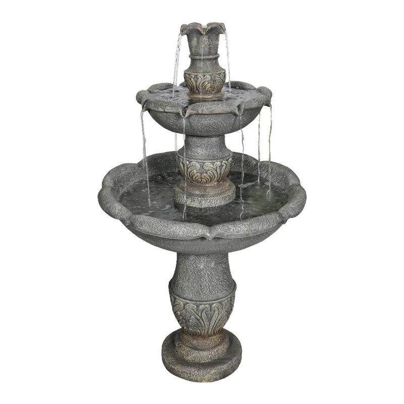48.4" H Classical Flowerpot Shape Finial Fountain and Waterfalls for Outdoor