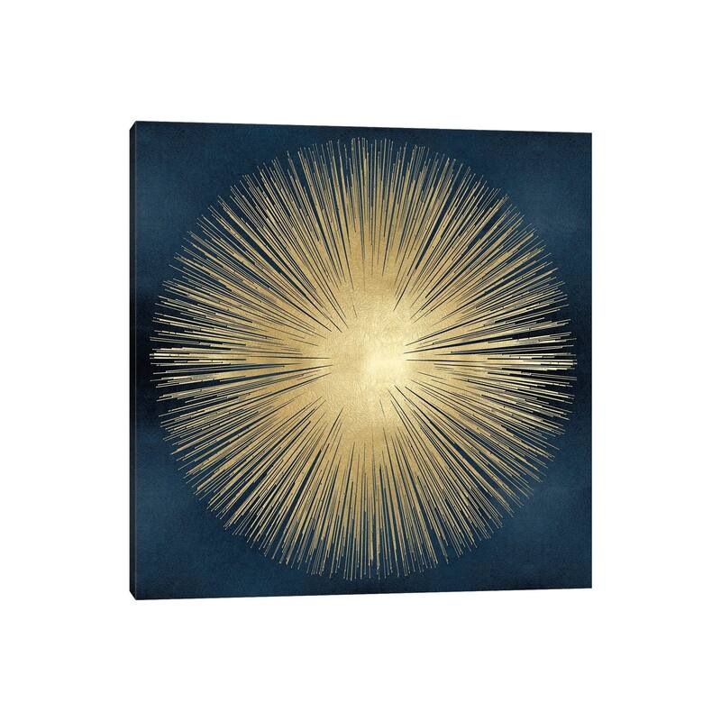 iCanvas "Sunburst Gold On Blue I" by Abby Young Canvas Print