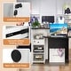 preview thumbnail 9 of 8, Gymax Front Reception Counter Desk Checkout Office Desk w/Open Shelf &