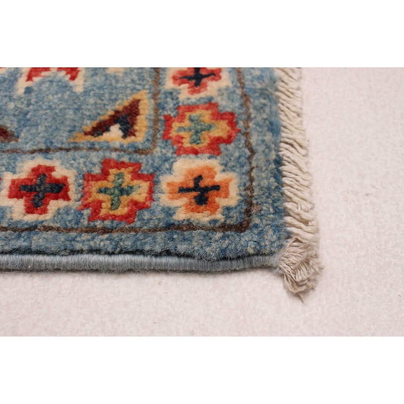 ECARPETGALLERY Hand-knotted Uzbek Ghazni Blue Wool Rug - 4'0 x 6'0