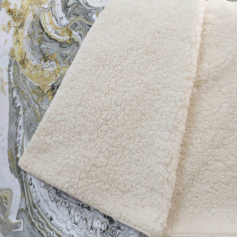 Premium Machine Washable ASB57 Abstract Modern Sherpa Throw Blanket