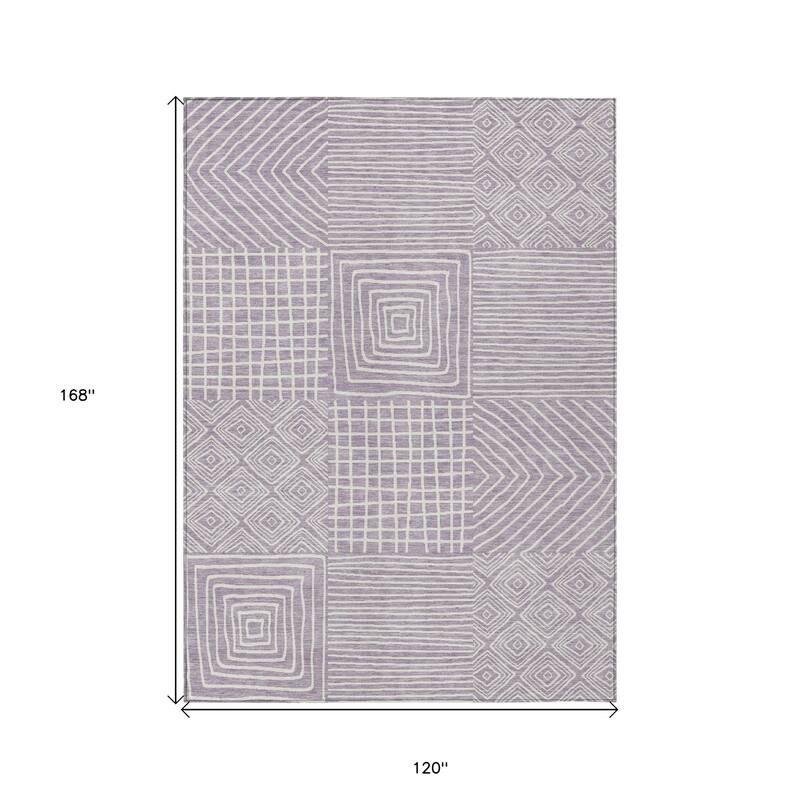 HomeRoots Geometric Transitional Rectangle Outdoor Rug