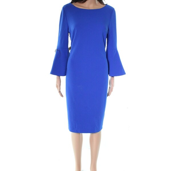 calvin klein boat neck sheath dress