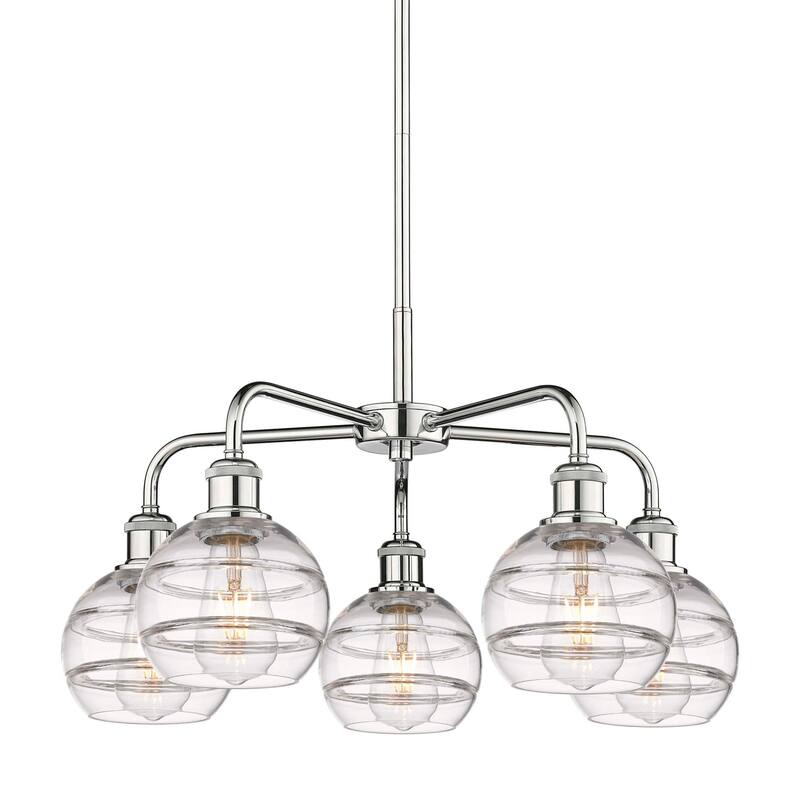 Innovations Lighting 516-5CR-14-24 Rochester Chandelier Rochester 5 - Polished Chrome / Clear