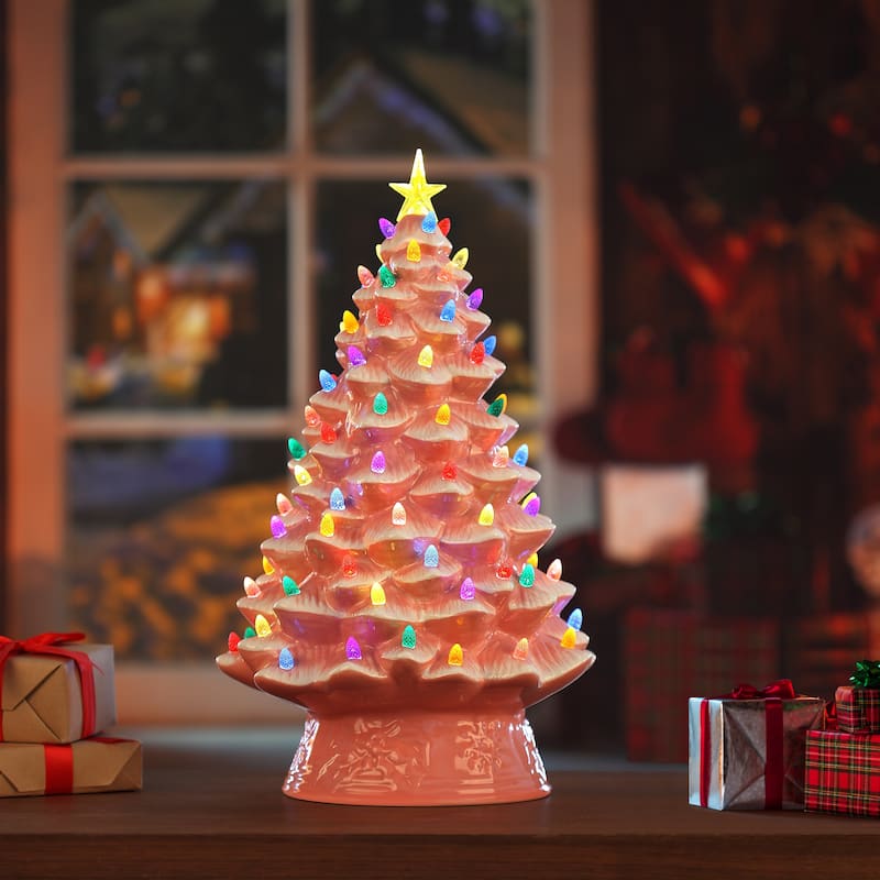18" Nostalgic Ceramic Tree - Pink