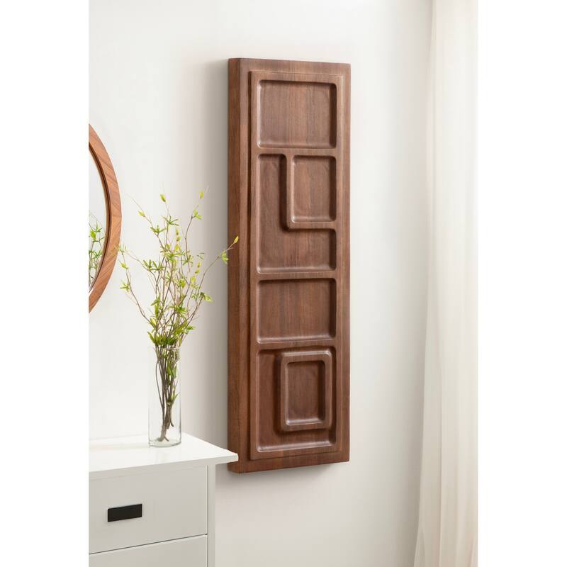 Kate and Laurel Yuvan Wood Carved Art Plaque