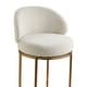 preview thumbnail 34 of 51, Spruce & Spring Chloe Upholstered Swivel Counter Bar Stool with Metal Frame and Arched Back