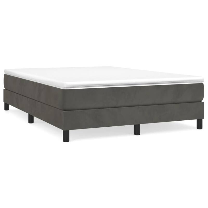 vidaXL Bed Frame Box Spring Platform Bed with Mattress for Bedroom Velvet