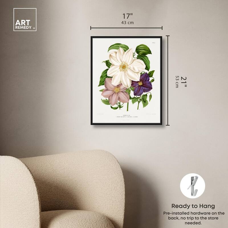 Clematis Canvas by Art Remedy