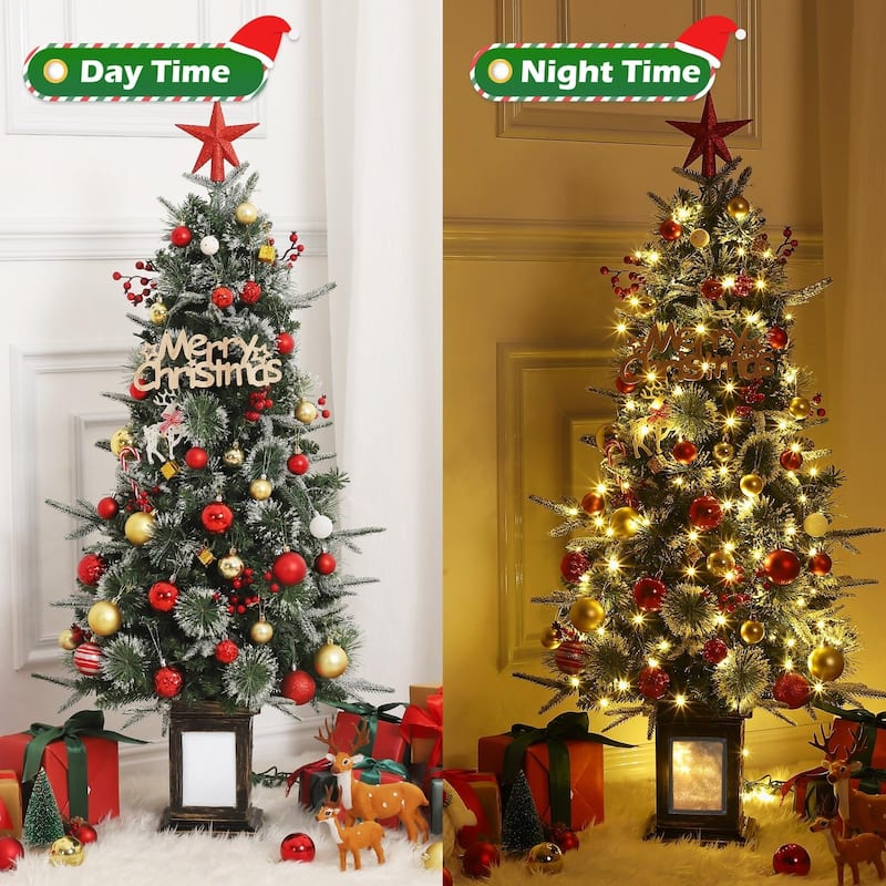 Christmas Tree with 78 Multi-Color Led Lights, 3 Ft Pre-Lit Artificial Christmas Decoration