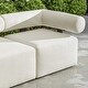 preview thumbnail 9 of 15, Uttermost Bolster Back White Outdoor Corner Sofa