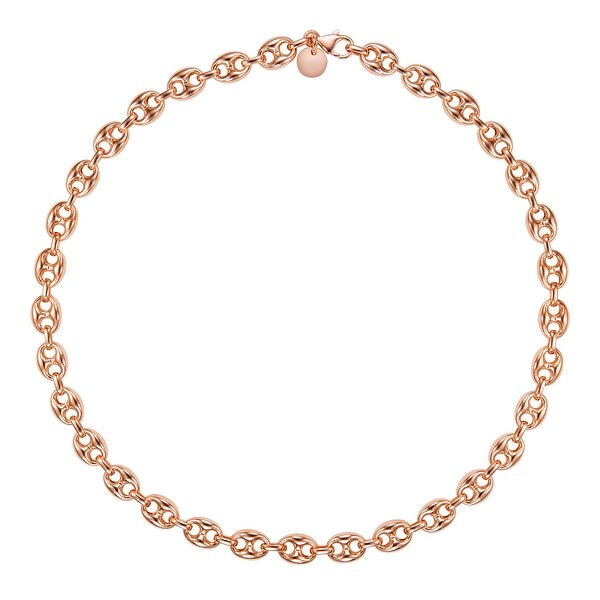 BRONZORO 18 k Gold Overlay Link Necklace. Opens flyout.