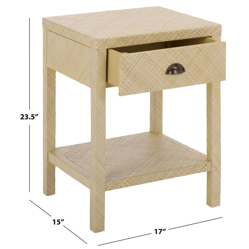 SAFAVIEH Home Epke 1-Drawer 1-Shelf Accent Table - 17"W x 15"D x 24"H