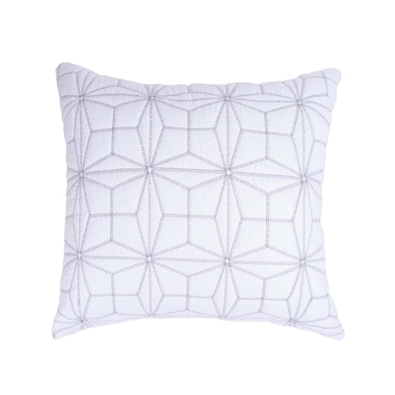 Victoria, White/Grey Sham, Euro