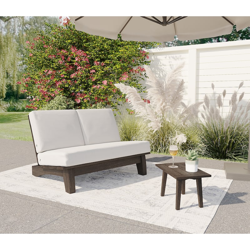 6-Piece Patio Set Solid Wooden Outdoor Sofa