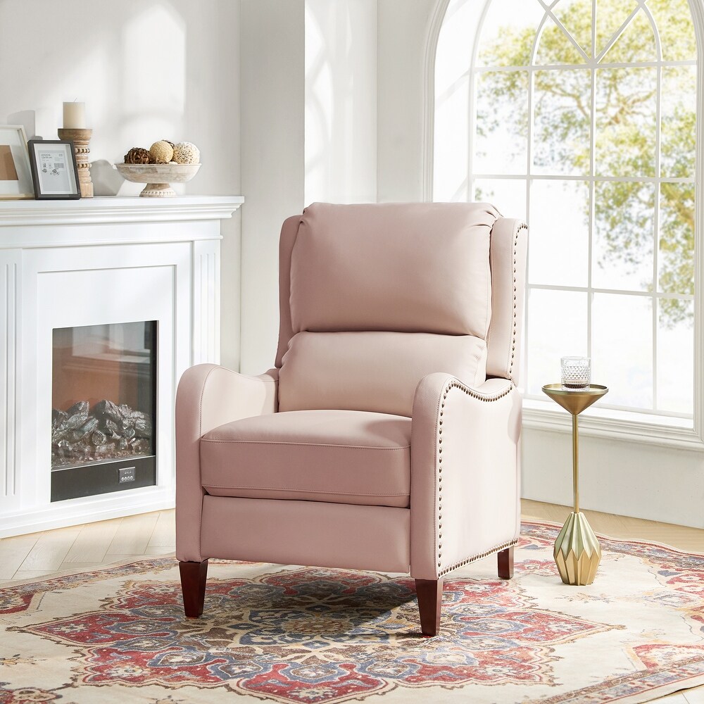 Blush pink recliner deals chair