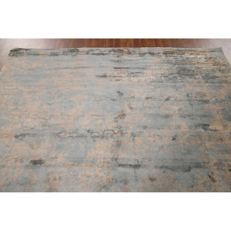 Modern Abstract Area Rug Handmade Wool Carpet - 7'11"x 9'11"
