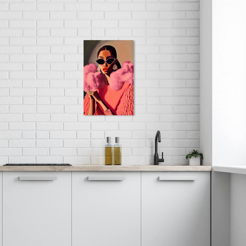 Wynwood Studio Fashion and Glam Glamorama III Pink and Coral Glam Wall Art Canvas Print - 24 x 16