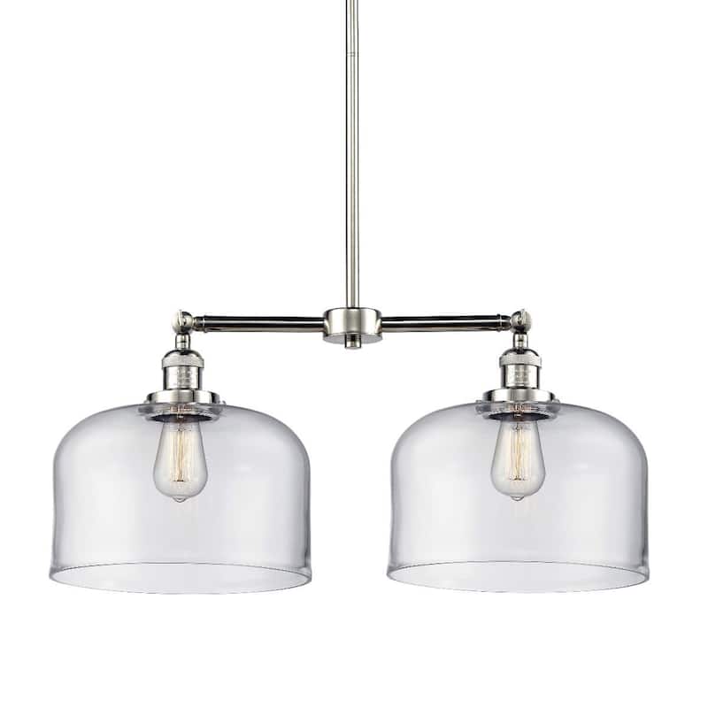 Innovations Lighting X-Large Bell 2 Light 21" Wide Linear Chandelier