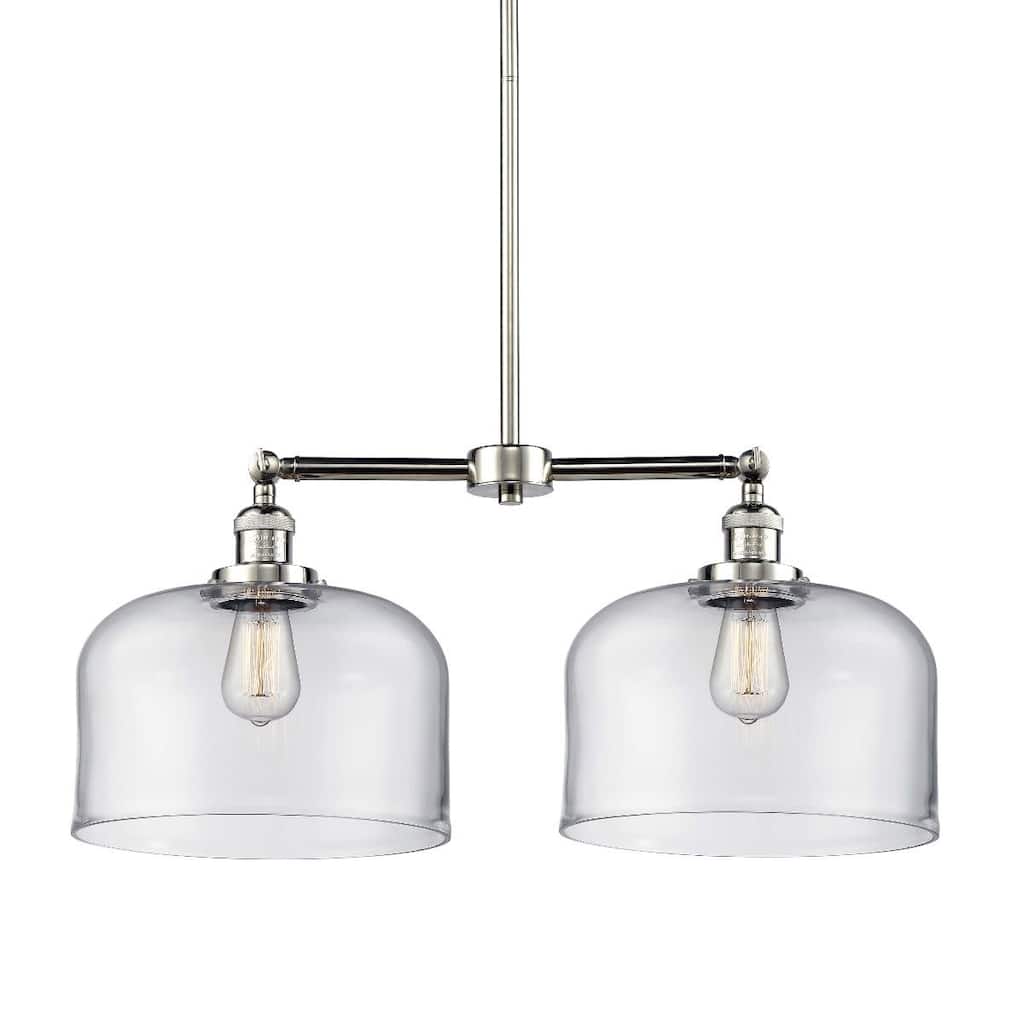 Innovations Lighting X-Large Bell 2 Light 21" Wide Linear Chandelier