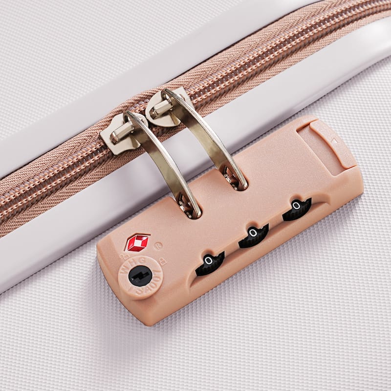 Luggage Set of 3, Airline Certified Carry-on Luggage with Cup Holder, ABS Hard Shell Luggage with Spinner Wheels